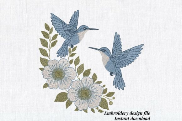 Blue Hummingbirds Flowers: A Holiday Embroidery Review