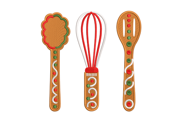 Gingerbread Kitchen Tools: An Embroidery Review
