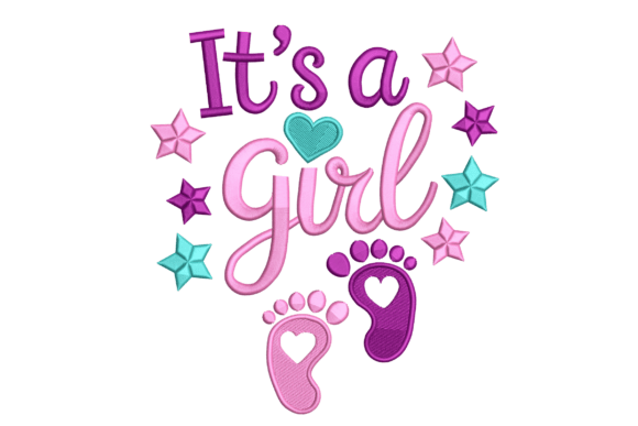 It’s a Girl Footprints Baby Shower Design Review