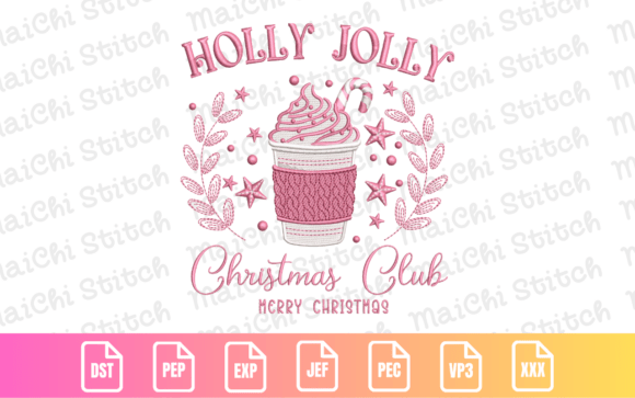 Pink Holiday Drink: A Festive Embroidery Review