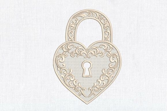 Romantic Heart Lock Padlock Wedding Design Review