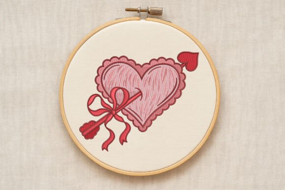 Scalloped Heart Bow Valentine: An Embroidery Seller Review